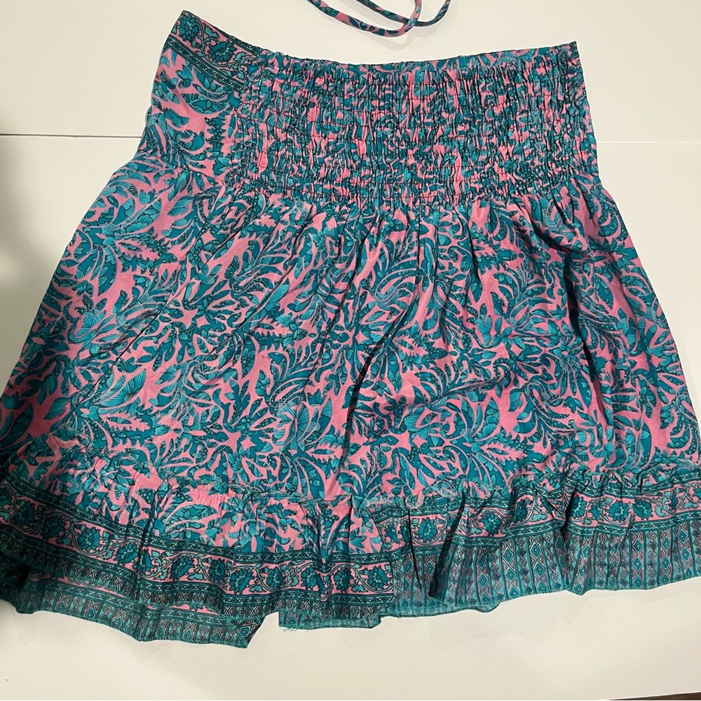 NWT India Boutique Pink and Blue Leaf Print Set - Picture 7 of 12